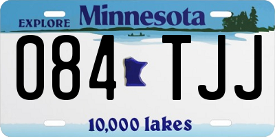 MN license plate 084TJJ
