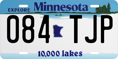 MN license plate 084TJP
