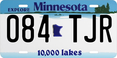 MN license plate 084TJR