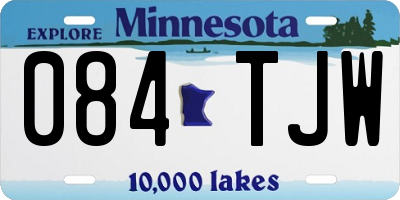 MN license plate 084TJW
