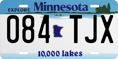 MN license plate 084TJX
