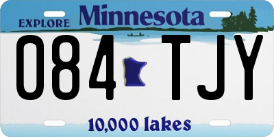 MN license plate 084TJY