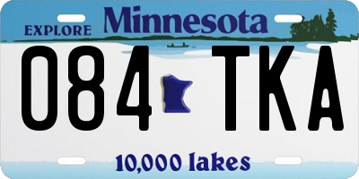 MN license plate 084TKA