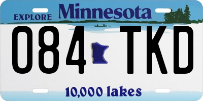 MN license plate 084TKD