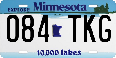 MN license plate 084TKG