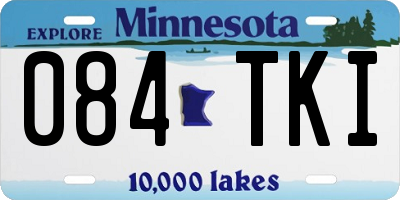 MN license plate 084TKI