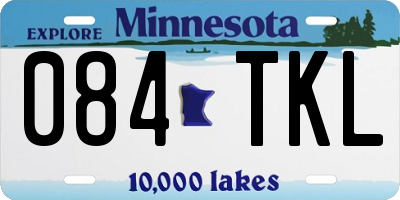 MN license plate 084TKL