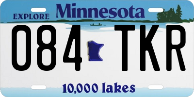 MN license plate 084TKR