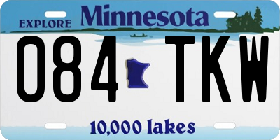 MN license plate 084TKW