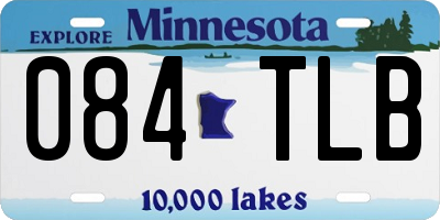 MN license plate 084TLB
