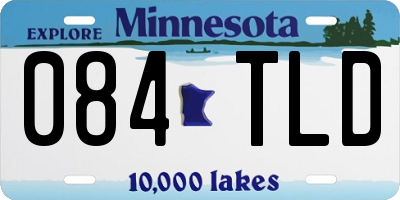 MN license plate 084TLD