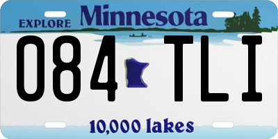 MN license plate 084TLI