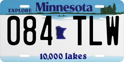MN license plate 084TLW