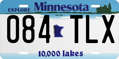 MN license plate 084TLX