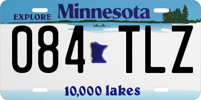 MN license plate 084TLZ