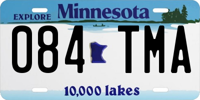 MN license plate 084TMA