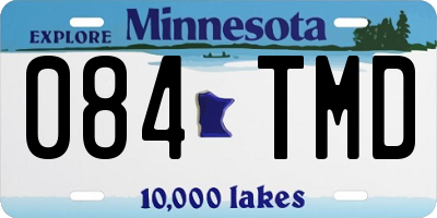 MN license plate 084TMD