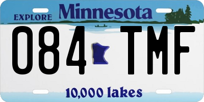 MN license plate 084TMF
