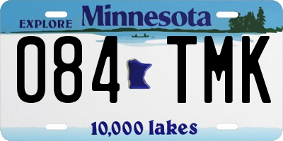 MN license plate 084TMK