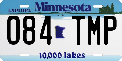 MN license plate 084TMP