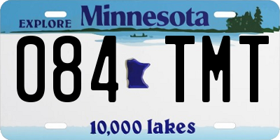 MN license plate 084TMT