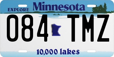 MN license plate 084TMZ