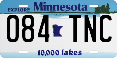 MN license plate 084TNC