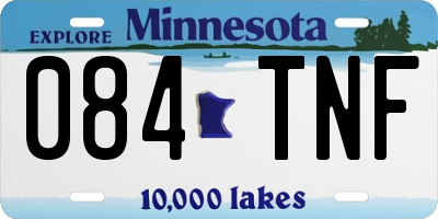 MN license plate 084TNF