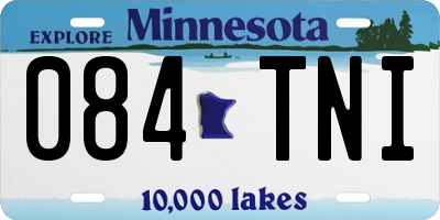 MN license plate 084TNI