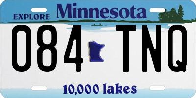 MN license plate 084TNQ