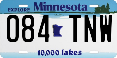 MN license plate 084TNW