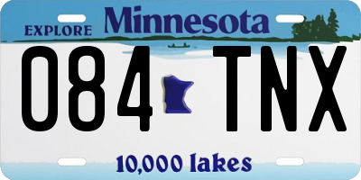 MN license plate 084TNX