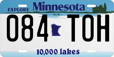 MN license plate 084TOH