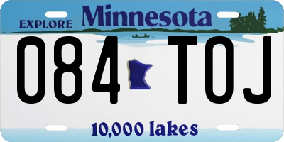 MN license plate 084TOJ