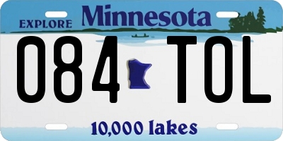 MN license plate 084TOL