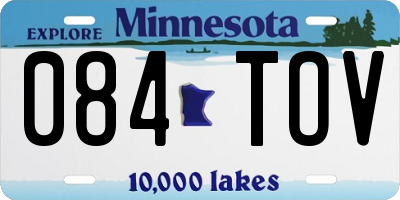 MN license plate 084TOV