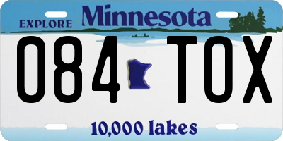 MN license plate 084TOX