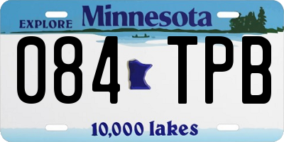 MN license plate 084TPB