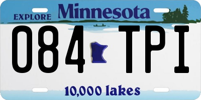 MN license plate 084TPI