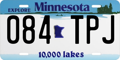 MN license plate 084TPJ