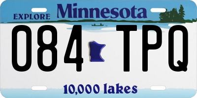 MN license plate 084TPQ