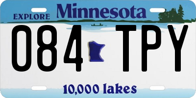 MN license plate 084TPY