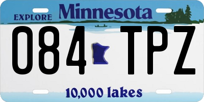 MN license plate 084TPZ
