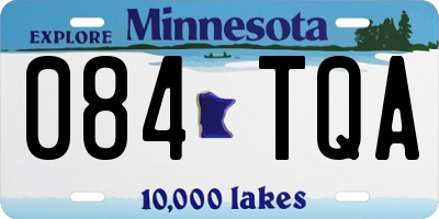 MN license plate 084TQA