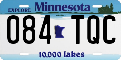 MN license plate 084TQC