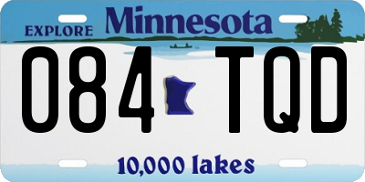MN license plate 084TQD