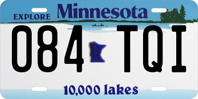 MN license plate 084TQI