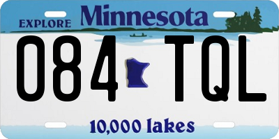 MN license plate 084TQL