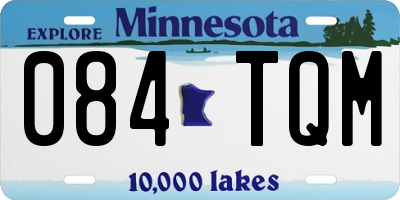 MN license plate 084TQM