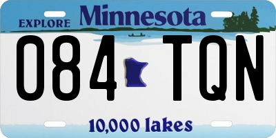 MN license plate 084TQN